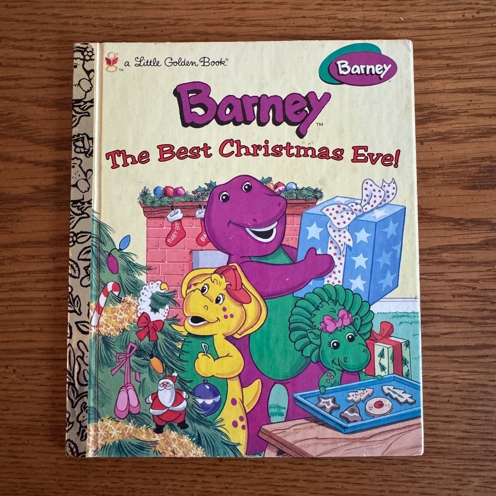Barney The Best Christmas Eve! A Little Golden Book First Edition‎ 1997
